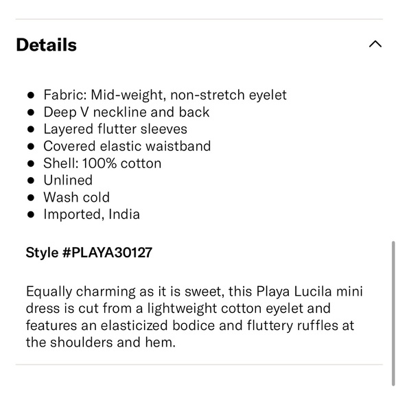 NWT Playa Lucila Ruffle Mini Dress - Picture 7 of 9